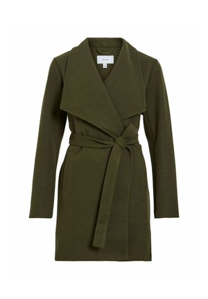 VILA, VICOOLEY COLLAR BELT COAT - NOOS - Manteau court - forest night