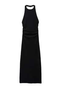GATHERED HALTER - Maxi ruha - black