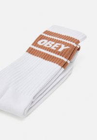 Obey Clothing COOPER SOCKS UNISEX - Zeķes - white/brown sugar