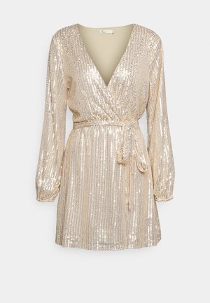 SPARKLE WRAP DRESS - Cocktailjurk - gold
