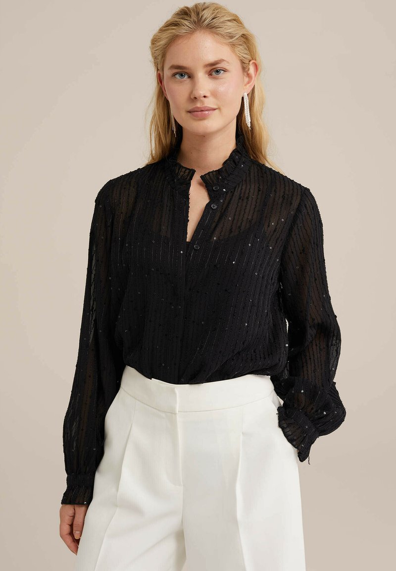 WE Fashion Gombos blúz - black