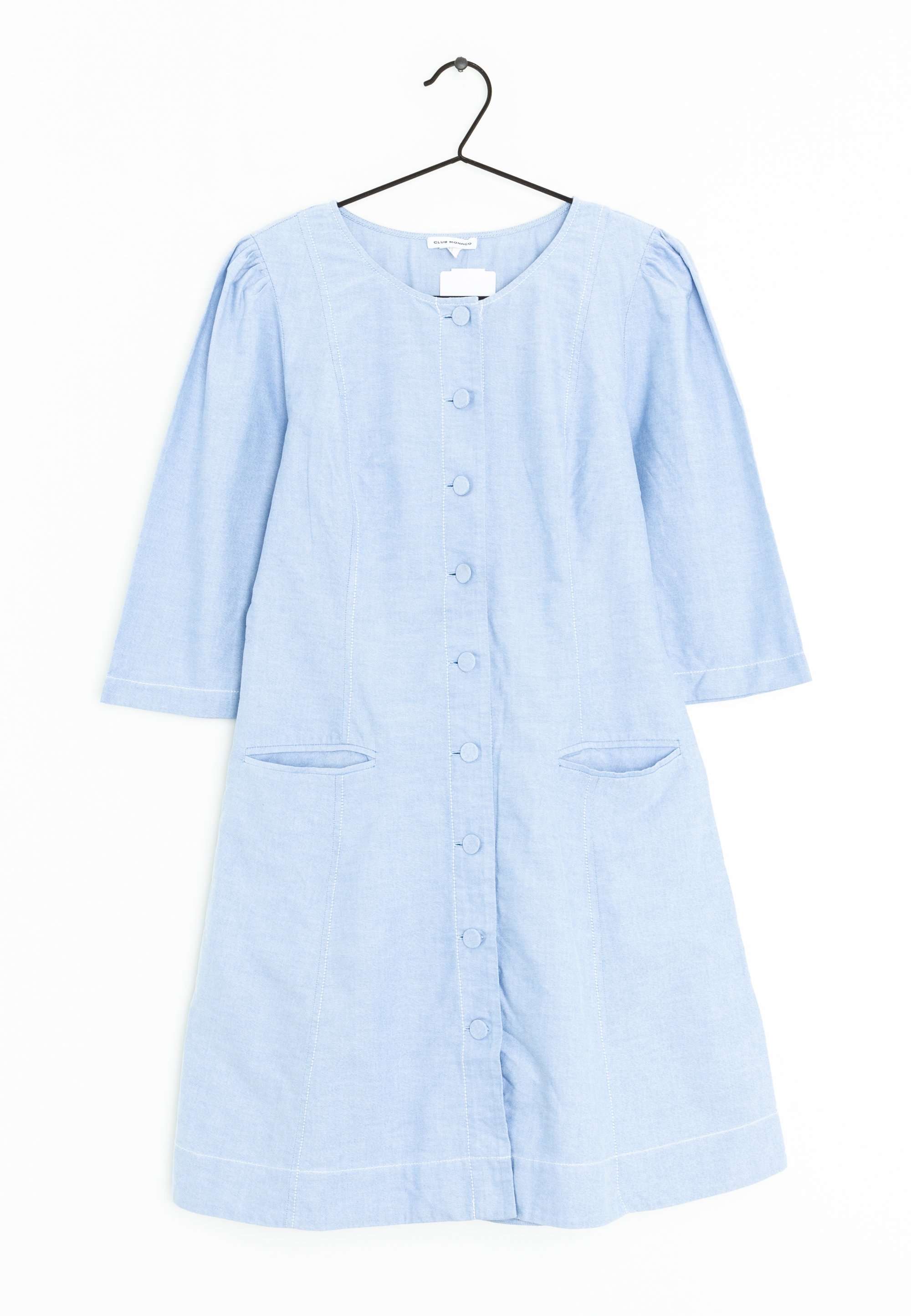 club monaco blue dress Club Monaco Dress Klarika Very Light Pink/Blue Floral Print Silk Size –  Celebrity Owned main image 0