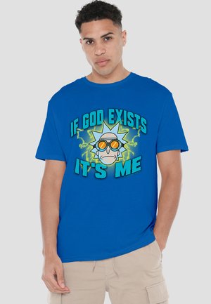 Cotton Soul, RICK AND MORTY IF GOD EXISTS - Print T-shirt - royal blue