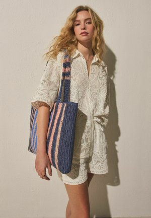 Next, RAFFIA EFFECT STRIPE SHOULDER BAG  . - Käekott - blue