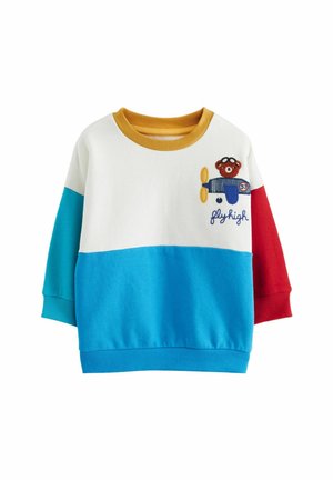 COLOURBLOCK CHARACTER CREW NECK - REGULAR FIT - Sweatshirt - white blue red
