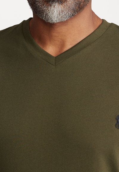 Polo Ralph Lauren Big & Tall JERSEY V-NECK T-SHIRT - Βασικό μπλουζάκι - company olive