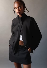 PULL&BEAR Fustă în formă de A - black