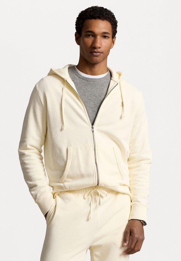 LOOPBACK FLEECE FULL ZIP HOODIE - Zip-up sweatshirt - clubhouse cream