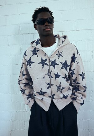 Bershka, PRINTED JACKET - Sweat zippé - dark grey