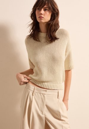 Stefanel SHORT-SLEEVES - T-Shirt basic - natural