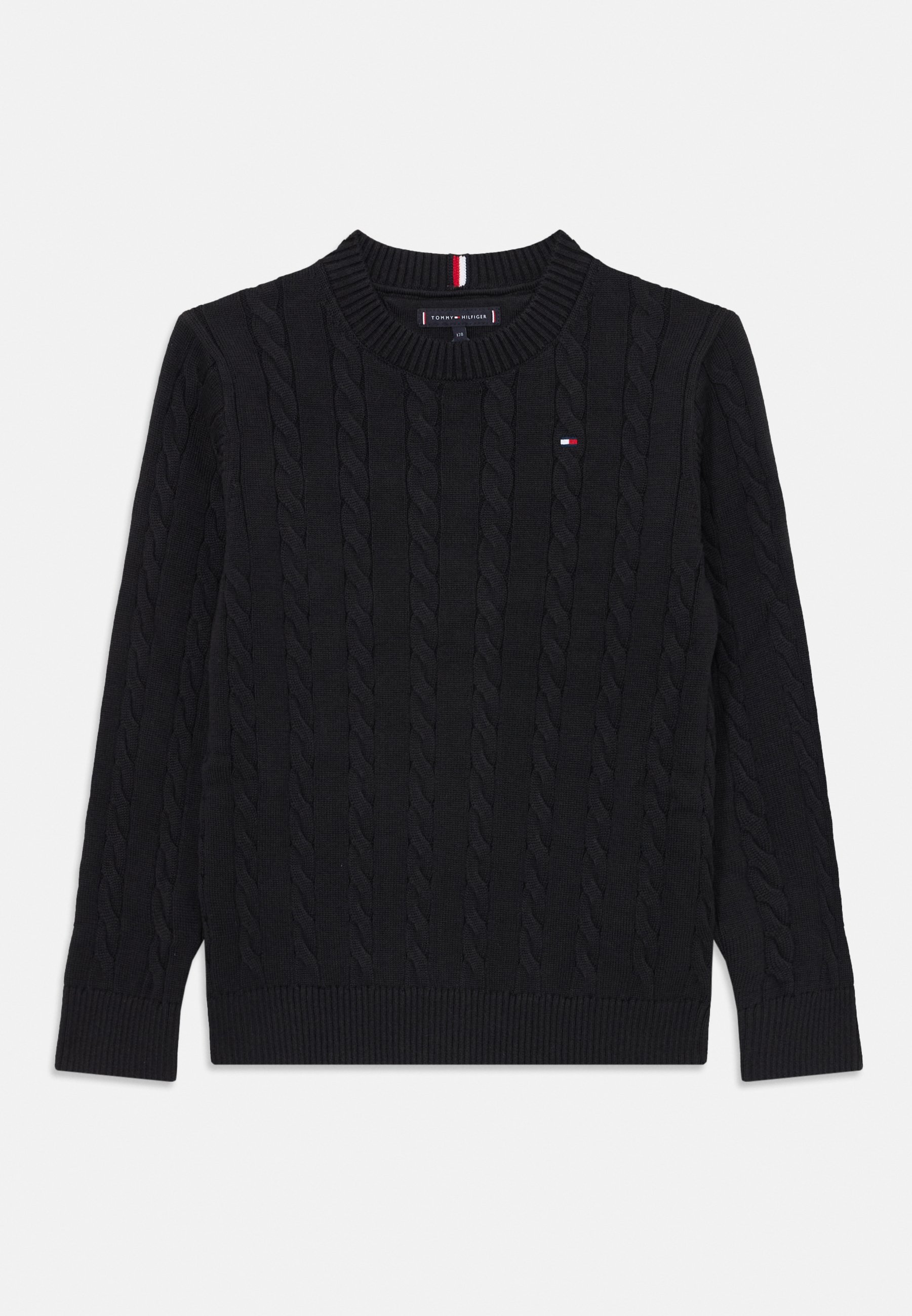 Tommy Hilfiger CABLE SWEATER Jersey de punto black/negro