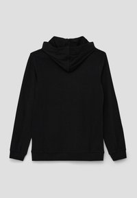 s.Oliver LONGSLEEVE MIT SCHRIFTPRINT - Mikina s kapucí - schwarz