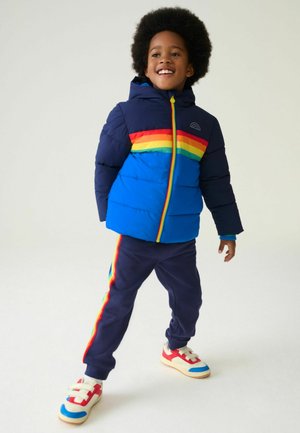 RAINBOW STRIPE SHOWER RESISTANT REGULAR FIT - Talvitakki - navy