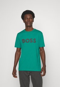 BOSS THINKING - Marškinėliai su spaudiniu - dark green