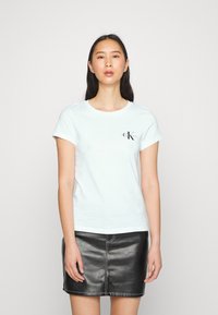 Calvin Klein Jeans MONOLOGO SLIM TEE 2 PACK - T-shirt básica - lipstick pink/bright white
