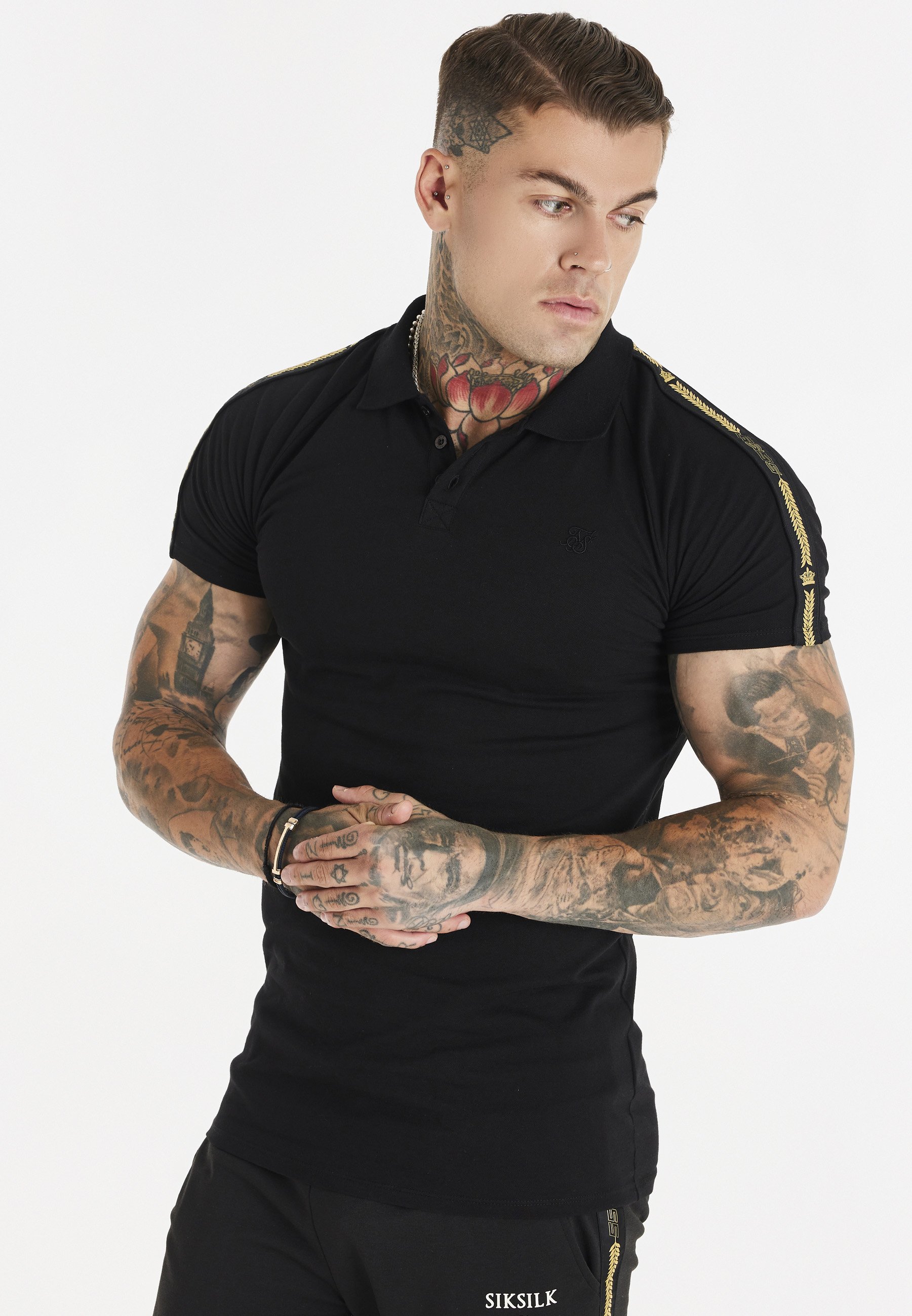 SIKSILK TAPE Polo - black/negro - Zalando.es