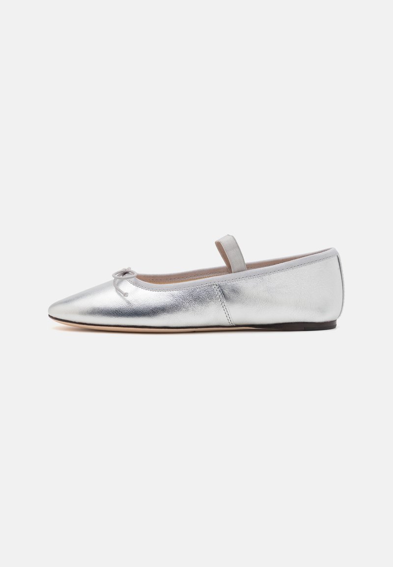 Loeffler Randall LEONIE SOFT BALLET FLAT - Ballerine con cinturino - silver