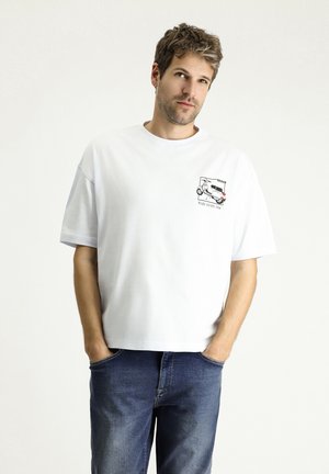 "RIDE WITH ME" PRINT - Print T-shirt - white