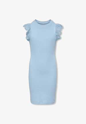 ONLY GIRLS, KOGDREA LIFE S/S DRESS JRS NOOS - Gebreide jurk - soft chambray