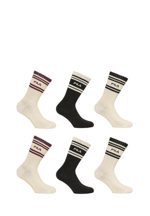 LOT DE 6 PAIRES LIFESTYLE - Chaussettes - beige/noir/bordeaux/kaki