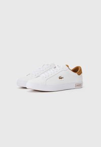 Lacoste POWERCOURT 225 - Sapatilhas - white/brown
