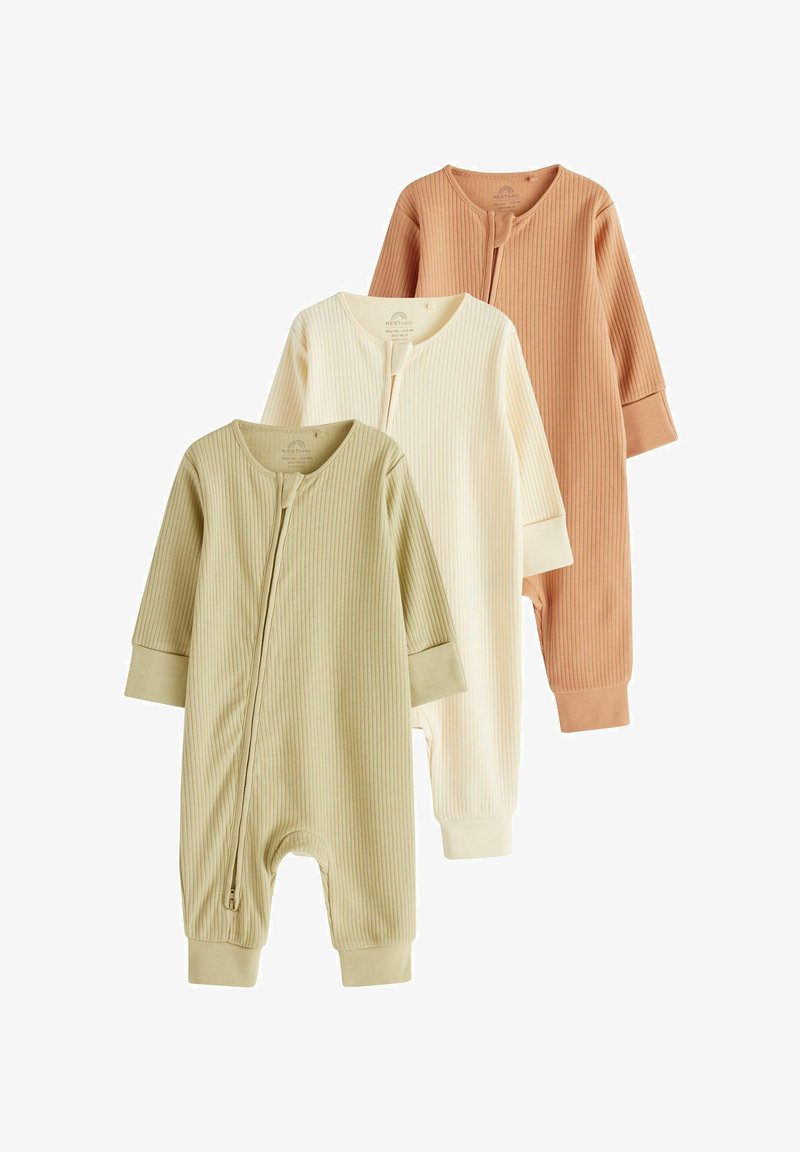 Next FOOTLESS ZIPPED 3 PACK REGULAR FIT - Šliaužtinukai - sage green