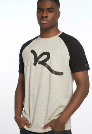 T-shirt med print - grey melange black