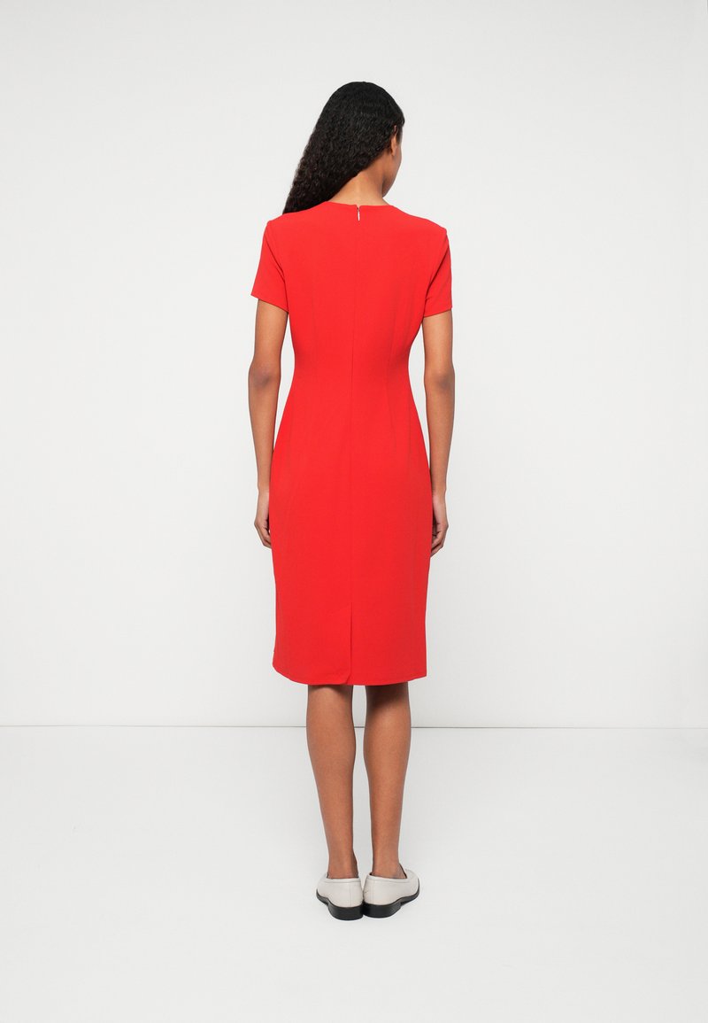 strapless open back dress Calvin Klein Red Cocktail Dress Size 4 SKU 001004-2  Designers On A Dime