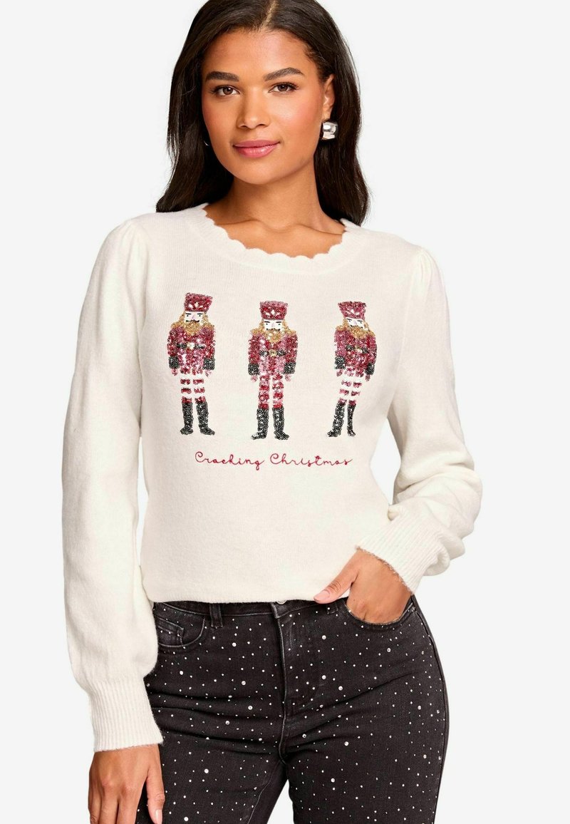 Lipsy CHRITMAS SLOGAN CREW NECK- REGULAR FIT - Džemper - nutcracker