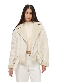 Terranova MONTONE SINTETICO - Giacca in similpelle - bianco lana