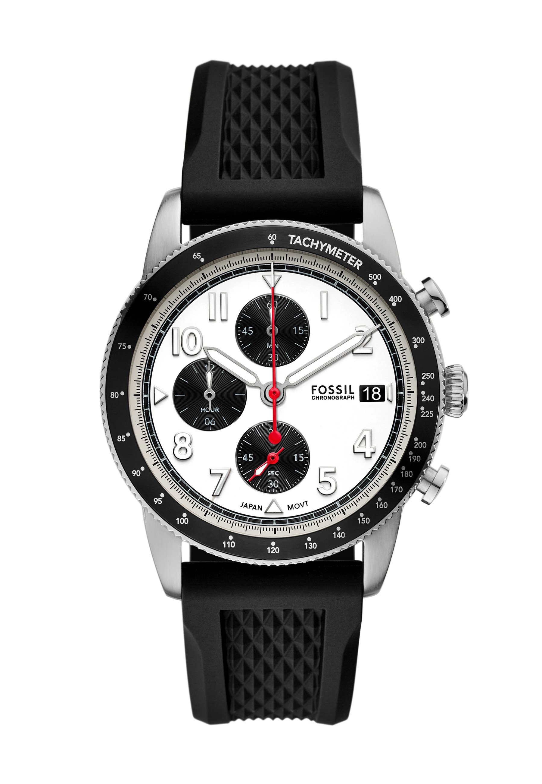 Acier Inoxydable Montre Fossil Homme Chronographe Acier Noir