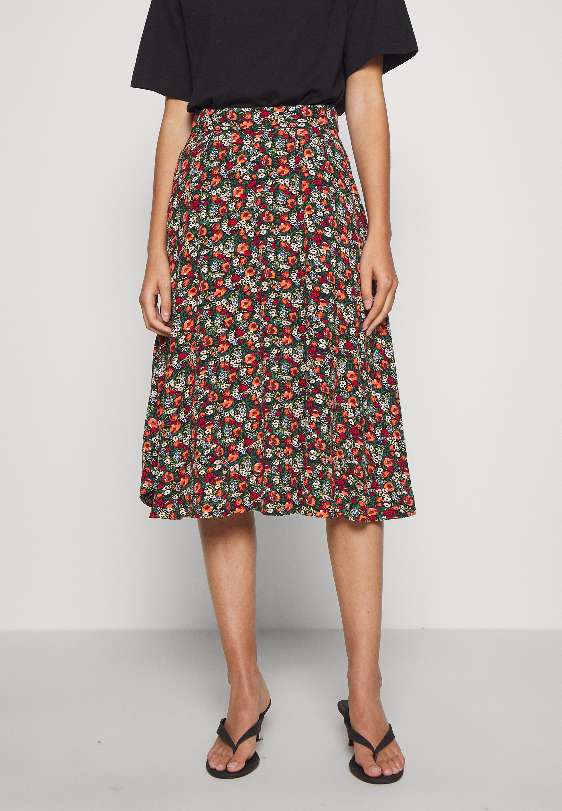 King Louie Circle Skirt A Linien Rock Black Mehrfarbig Zalando De