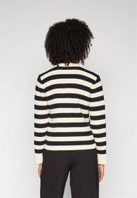 YAS YASSIRIKA CARDIGAN - Kardigán - birch stripe/black stripe