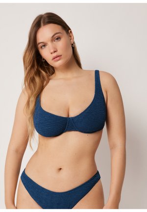 Calzedonia, CRINKLE WAVES . - Bikinitop - blue