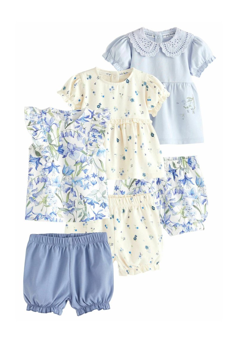 Next - 6 PIECE SET - REGULAR FIT - T-shirt med print - blue floral, Förstora