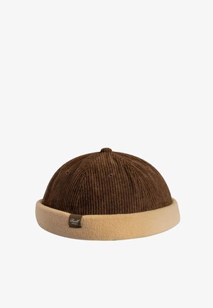 Reell, DOCKER - Beanie - dark brown cord beige fleece