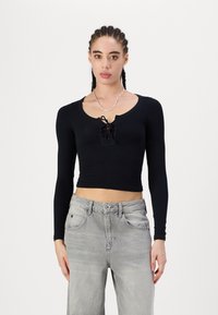 BDG Urban Outfitters KNOCKOUT BABY - Top dugih rukava - black