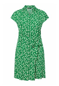 Yours Clothing FLORAL - Abito a camicia - green