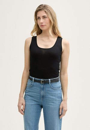 CREW NECK - Top - deep black