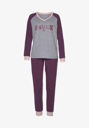 KangaROOS SET - Nachtwäsche Set - bordeaux grau meliert