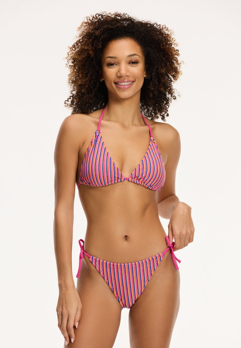Shiwi - LIZ TRIANGLE SET STRUCTURE - Bikini - pink resort stripe, Enlarge