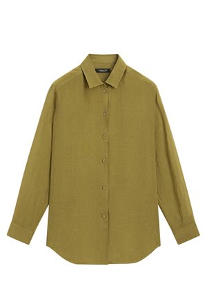 FLOWING SHIRT WITH SHIRT COLLAR - Chemisier - dark green