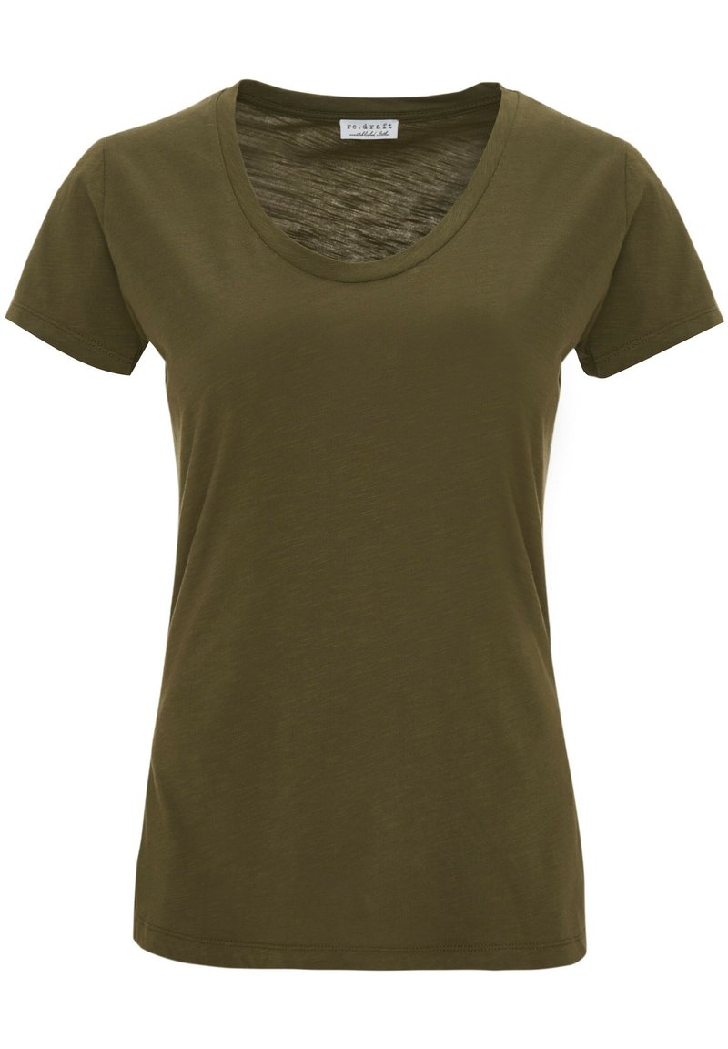 Damen T-Shirts | Re.draft T-Shirt basic moss green/grün - EJ51313 Damen T-Shirts | Re.draft T-Shirt basic moss green/grün - EJ51313