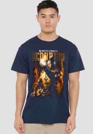 Cotton Soul, MORTAL KOMBAT/SCORPION - Print T-shirt - dark blue