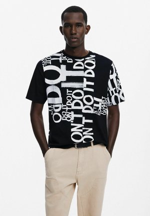 Desigual Print T-shirt - black