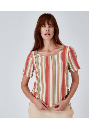 Blouse - beige rayé