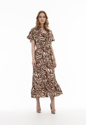 ZEBRAPRINT - Maxikleid - braun weiss