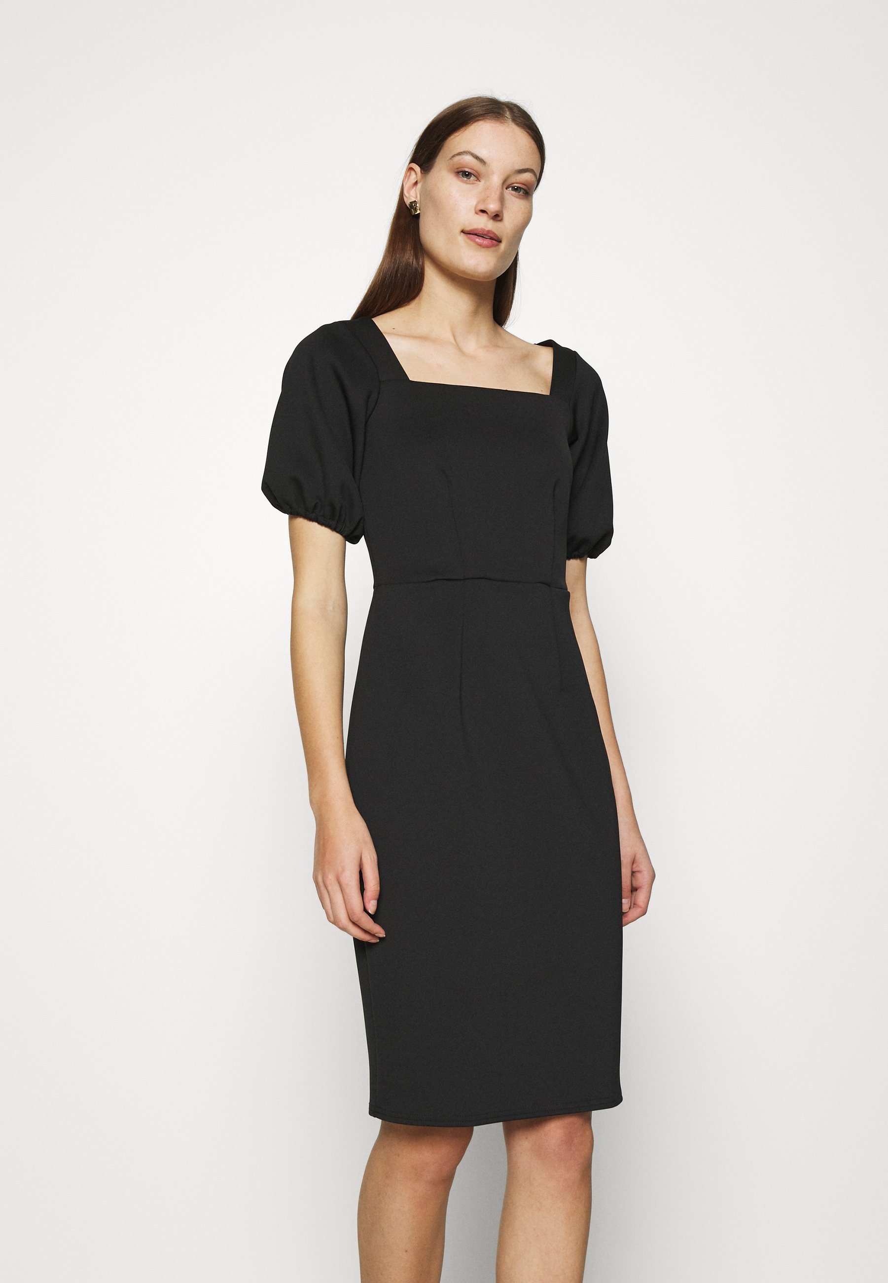 square neck shift dress