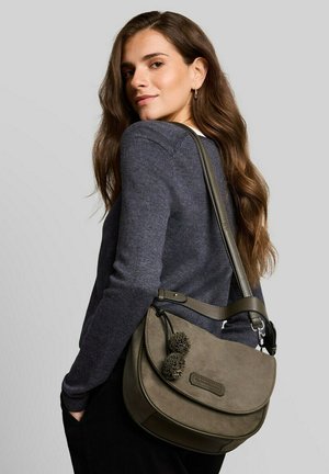 TOM TAILOR, TOM TAILOR BAGS TTIDRA UMHÄNGETASCHE MIT ÜBERSCHLAG - Handtasche - khaki khaki