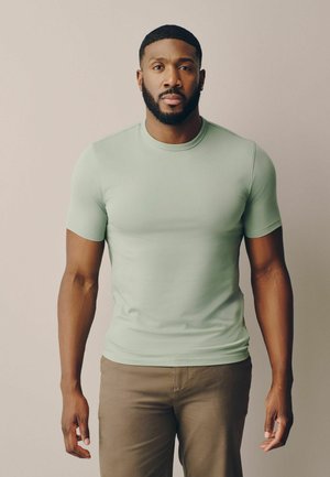 Next, MUSCLE FIT - MOTIONFLEX SOFT T-SHIRTS 4 PACK - Basic T-shirt - black green white navy